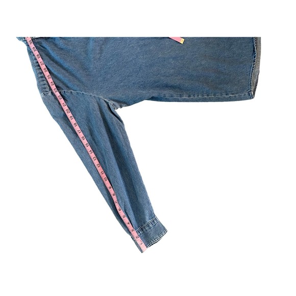 Vintage Dickies Oversized Jean Button Down Shirt Size Large - Picture 5 of 12